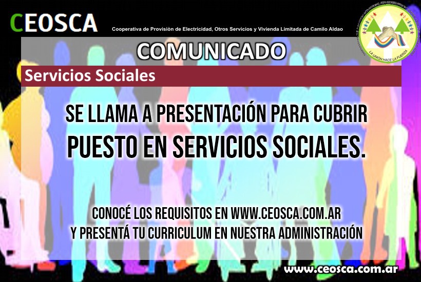 PERFIL DE PUESTO OPERARIO DE SERVICIOS SOCIALES